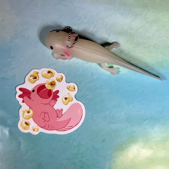 PopsAlotl Axolotl Crazy Trending WaterProof Single Decor Accent Sticker - Picture 2 of 4